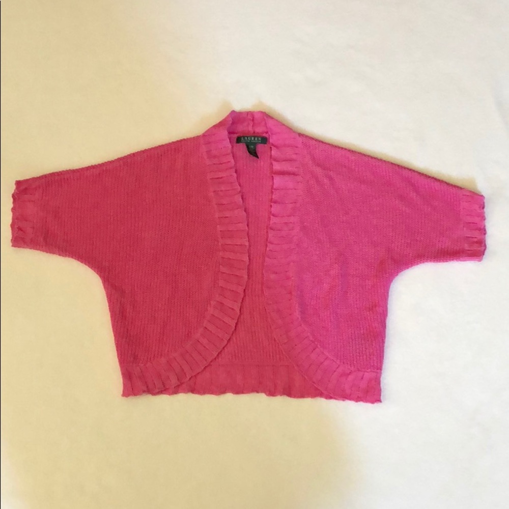 Linen pink crop sweater